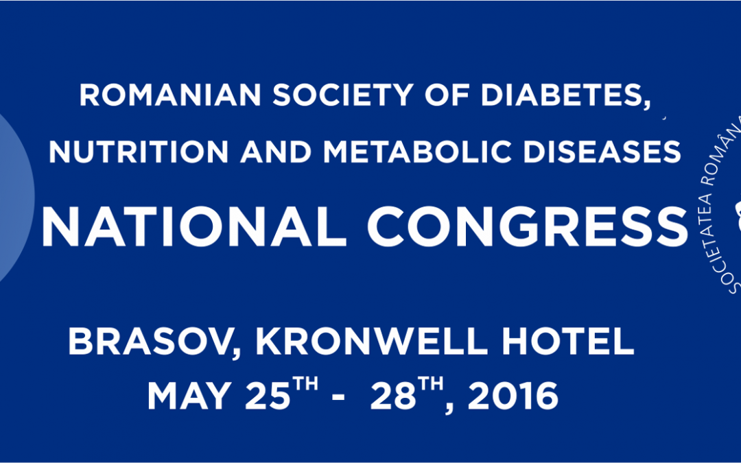 Cel de al 43-lea Congres Național al Societății Române de Diabet, Nutriție și Boli Metabolice 24-27 mai 2017 – Brasov